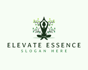 Woman Tree Meditation Logo