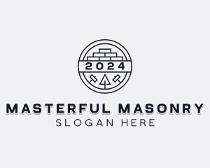 Masonry Builder Contractor logo design