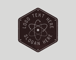 Retro Atomic Badge logo