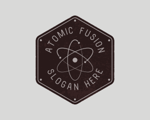 Retro Atomic Badge logo