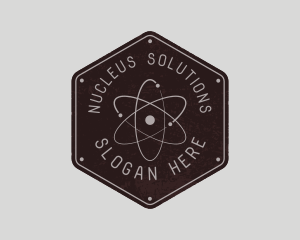 Retro Atomic Badge logo