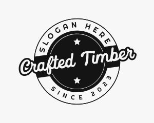 Retro Script Badge logo design