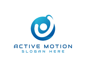 Active Fitness Human logo design