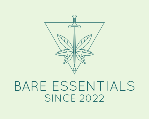 Essential Oil Sword Dropper logo design