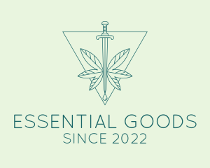 Essential Oil Sword Dropper logo design