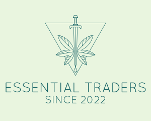 Essential Oil Sword Dropper logo design