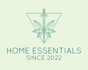 Essential Oil Sword Dropper logo design