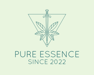 Essential Oil Sword Dropper logo design