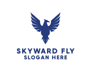 Flying Falcon Bird logo