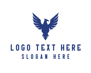 Flying Falcon Bird logo