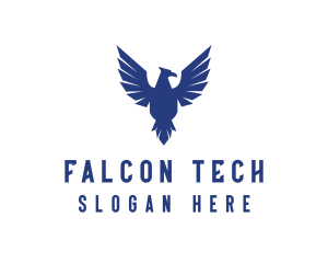 Flying Falcon Bird logo design