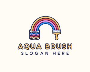  Rainbow Paint Bucket logo design