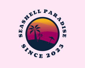 Sunset Beach Scenery logo design