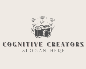 Floral Camera Photography logo design