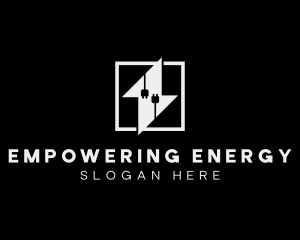 Lightning Plug Energy logo design