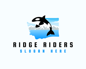 Washington Orca Whale logo design