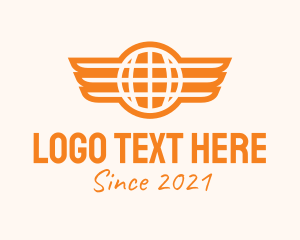 Orange Winged Globe logo