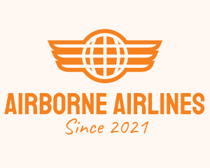 Orange Winged Globe logo