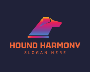 Gradient Hound Dog logo