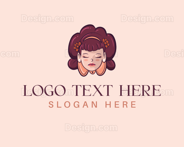 Woman Flower Head Logo