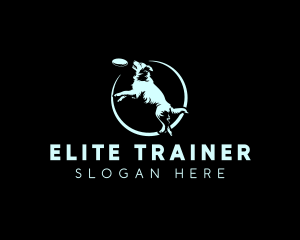 Dog Trainer Frisbee logo design