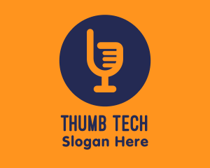 Thumbs Up Microphone  logo design