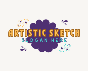 Quirky Shapes Doodle Drawing logo