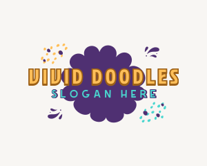 Quirky Shapes Doodle Drawing logo design