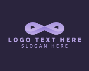 Purple Play Button Loop logo