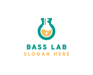 Chemical Key Flask  logo design