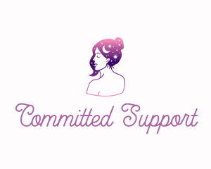 Cosmic Beauty Woman logo design