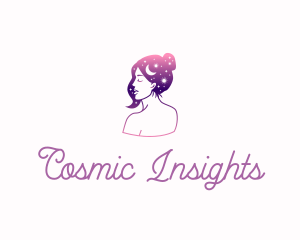 Cosmic Beauty Woman logo design