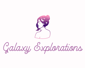 Cosmic Beauty Woman logo design