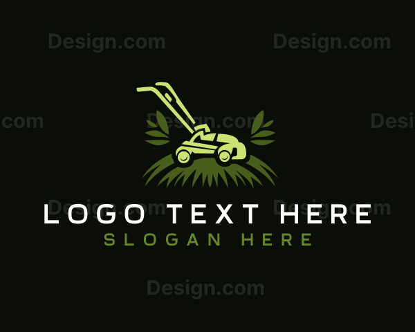 Lawn Mower Landscaping Logo