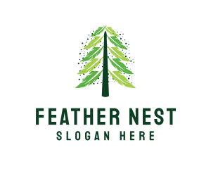 Pine Feather Tree logo design