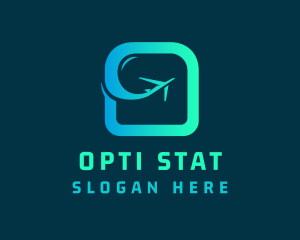 Logistics Airplane Letter O logo design