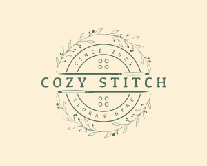 Sewing Needle Wreath logo design