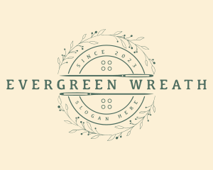 Sewing Needle Wreath logo design