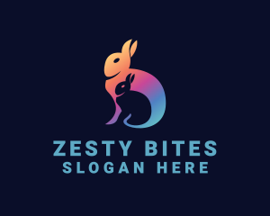 Gradient Rabbit Animal Logo