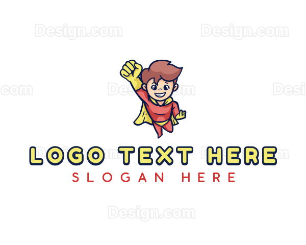 Kid Superhero Costume Logo