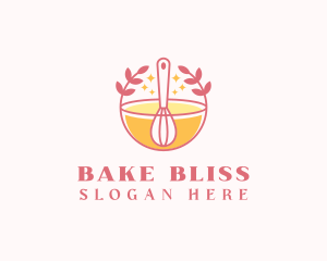 Baking Whisk Bowl logo design