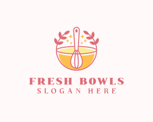 Baking Whisk Bowl logo design