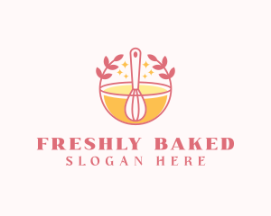 Baking Whisk Bowl logo design