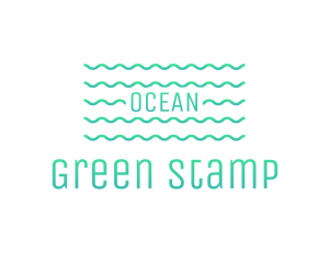 Green Ocean Waves logo design