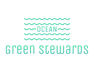 Green Ocean Waves logo design