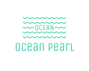 Green Ocean Waves logo design