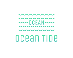 Green Ocean Waves logo design