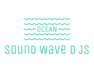 Green Ocean Waves logo design