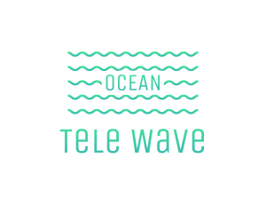 Green Ocean Waves logo design