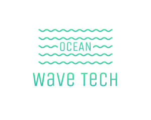 Green Ocean Waves logo